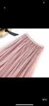 Load image into Gallery viewer, Star Tulle Skirt
This skirt has the option to be fringed and bordered.