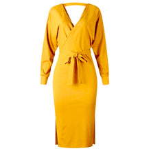 Load image into Gallery viewer, Ribbed Wrap Dress
