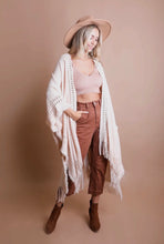 Load image into Gallery viewer, Fringed Boho Poncho