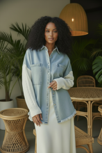 Load image into Gallery viewer, Jean &amp; Knit Jacket