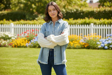 Load image into Gallery viewer, Jean &amp; Knit Jacket